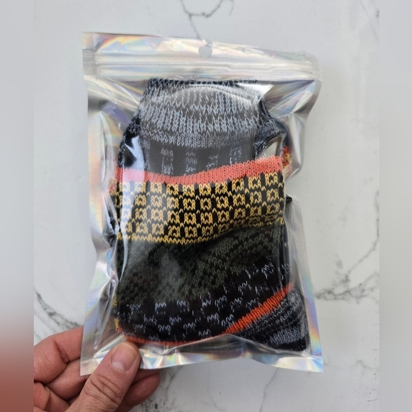 Bohemian | Granola yellow black maximalist print Gorpcore tube socks - Picture 7 of 7